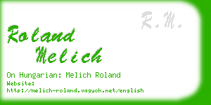 roland melich business card